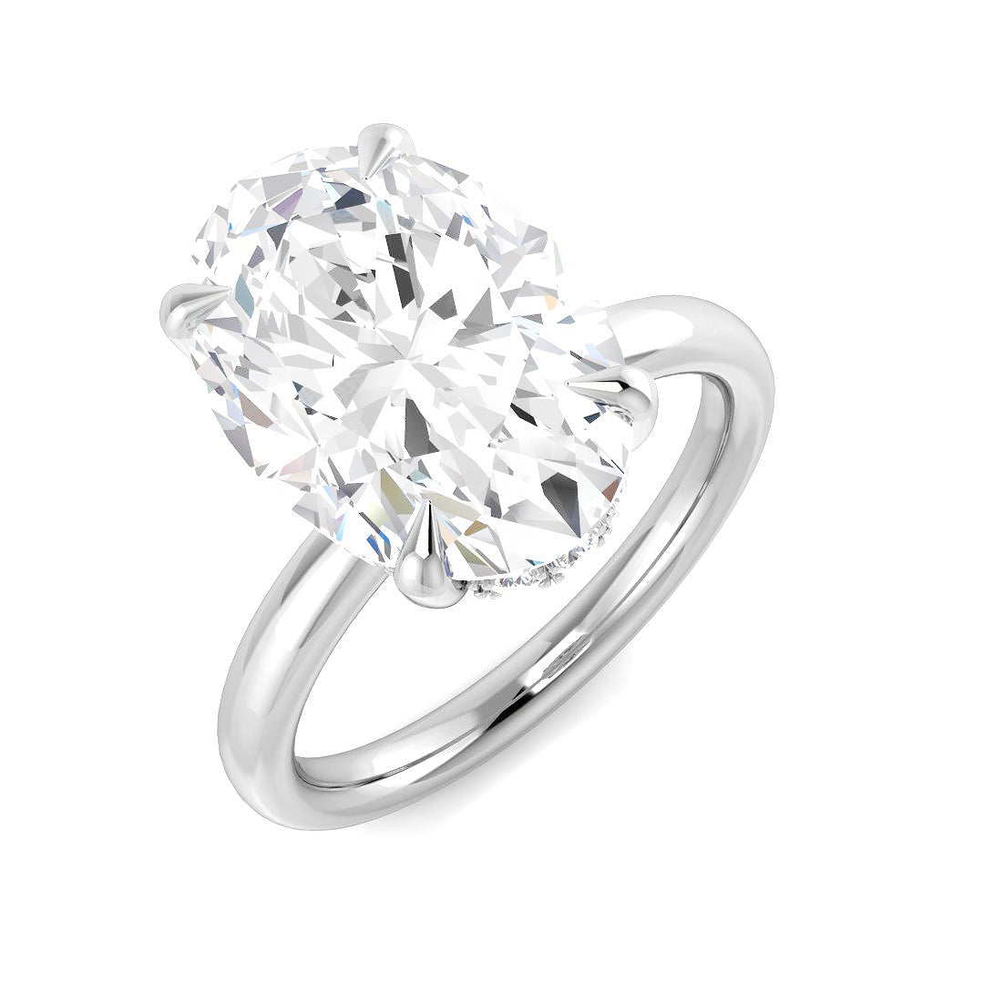 Engagement Lab-Grown Diamond Ring 5.2ct–5.24ct – SR5873 – 18k White Gold