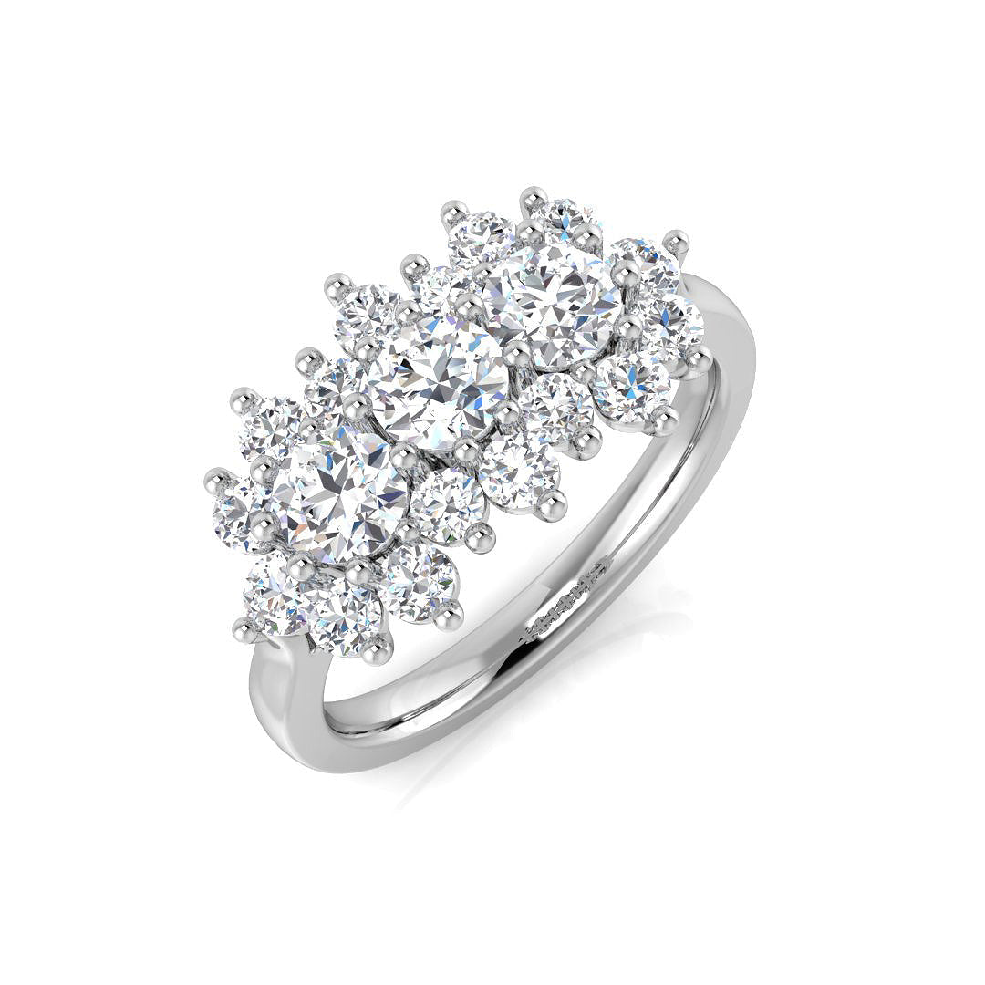 Boat Diamond Ring 0.52ct–1.91ct – SL8412 – 18k White Gold