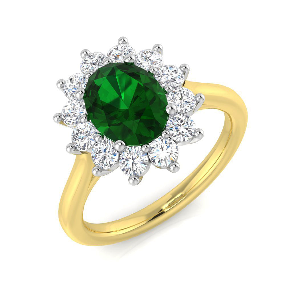 Cluster Diamond Ring 1.05ct–4.26ct – SL8276~EM – 18k Yellow Gold
