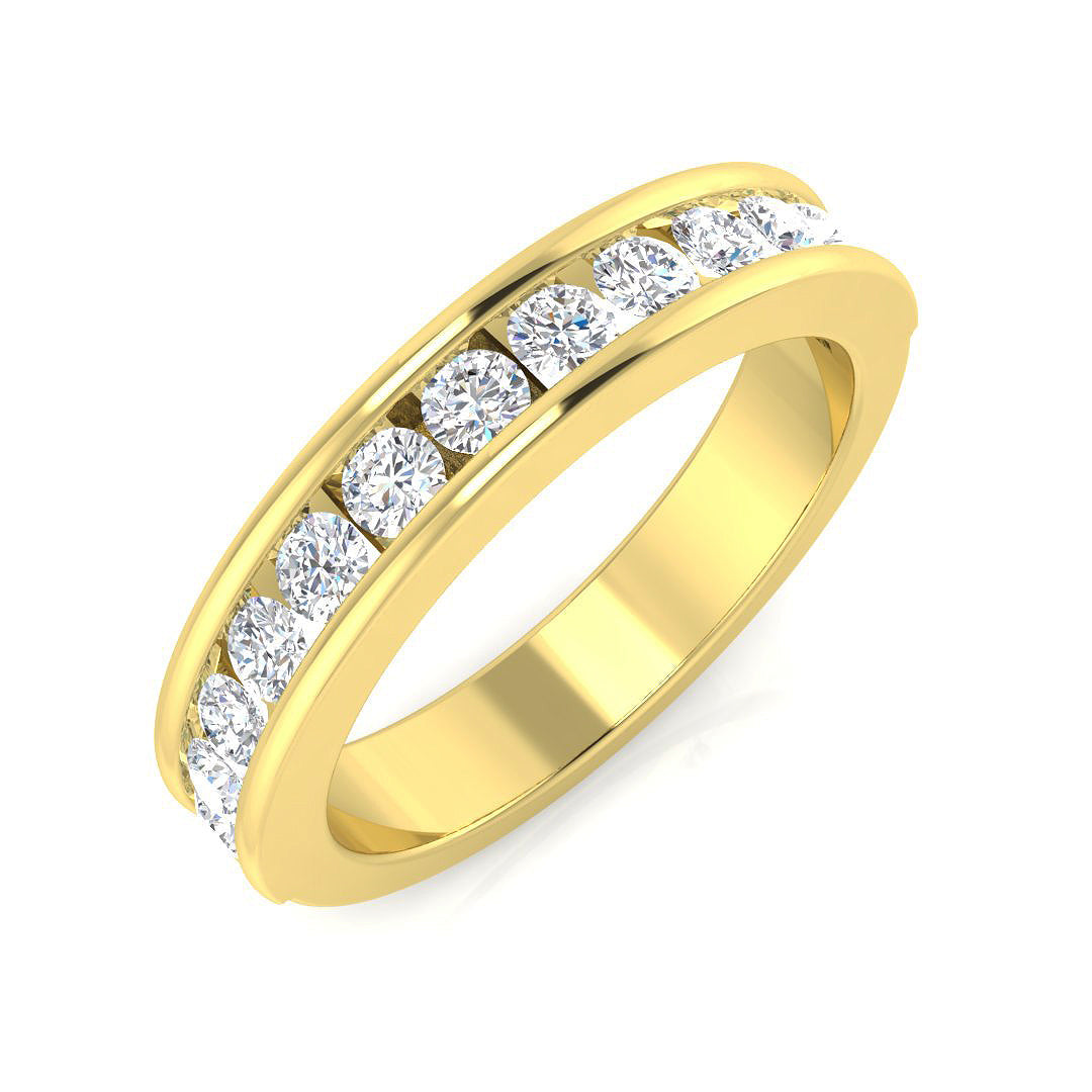Half Eternity Diamond Ring 0.44ct–2.05ct – SR7946 – 18k Yellow Gold