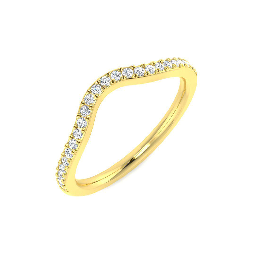 Wishbone Diamond Ring 0.16ct – SL8787B – 18k Yellow Gold
