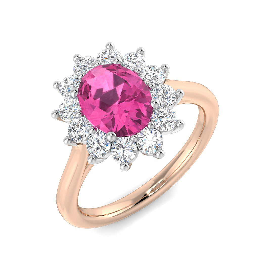 Cluster Lab-Grown Diamond Ring 2.34ct – SR2477~PS – 18k Rose Gold