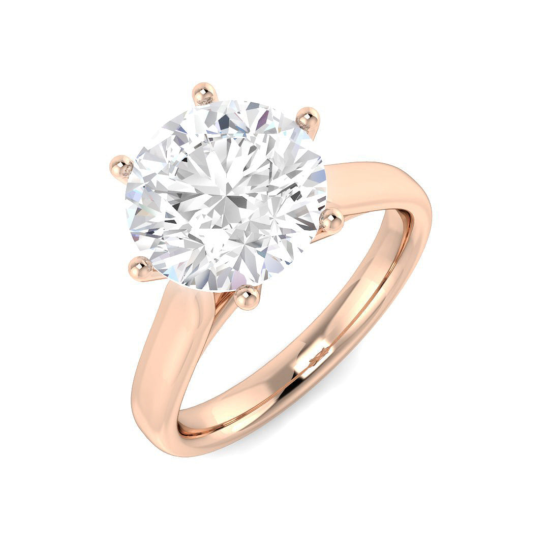 Engagement Lab-Grown Diamond Ring 4.0ct – SR7645 – 18k Rose Gold