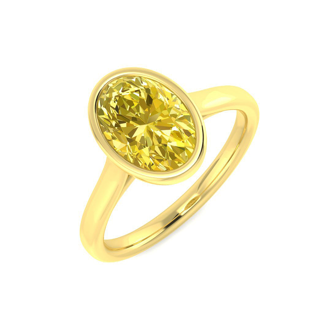 Engagement Lab-Grown Diamond Ring 2.1ct – SR7649~LGYD – 18k Yellow Gold