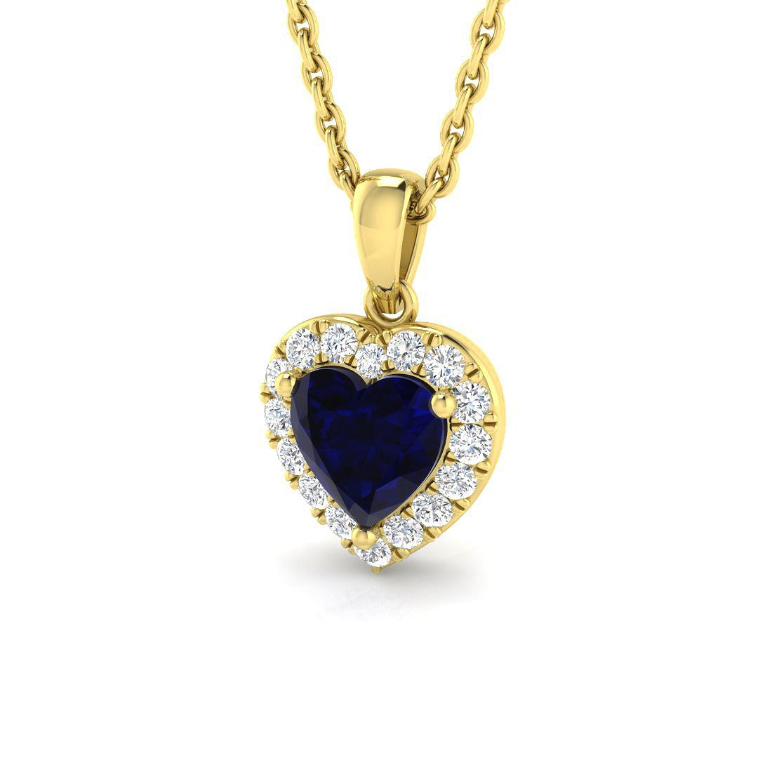 Multi Sapphire Diamond Ring 0.65ct–0.72ct – SP5134~BS – 18k Yellow Gold