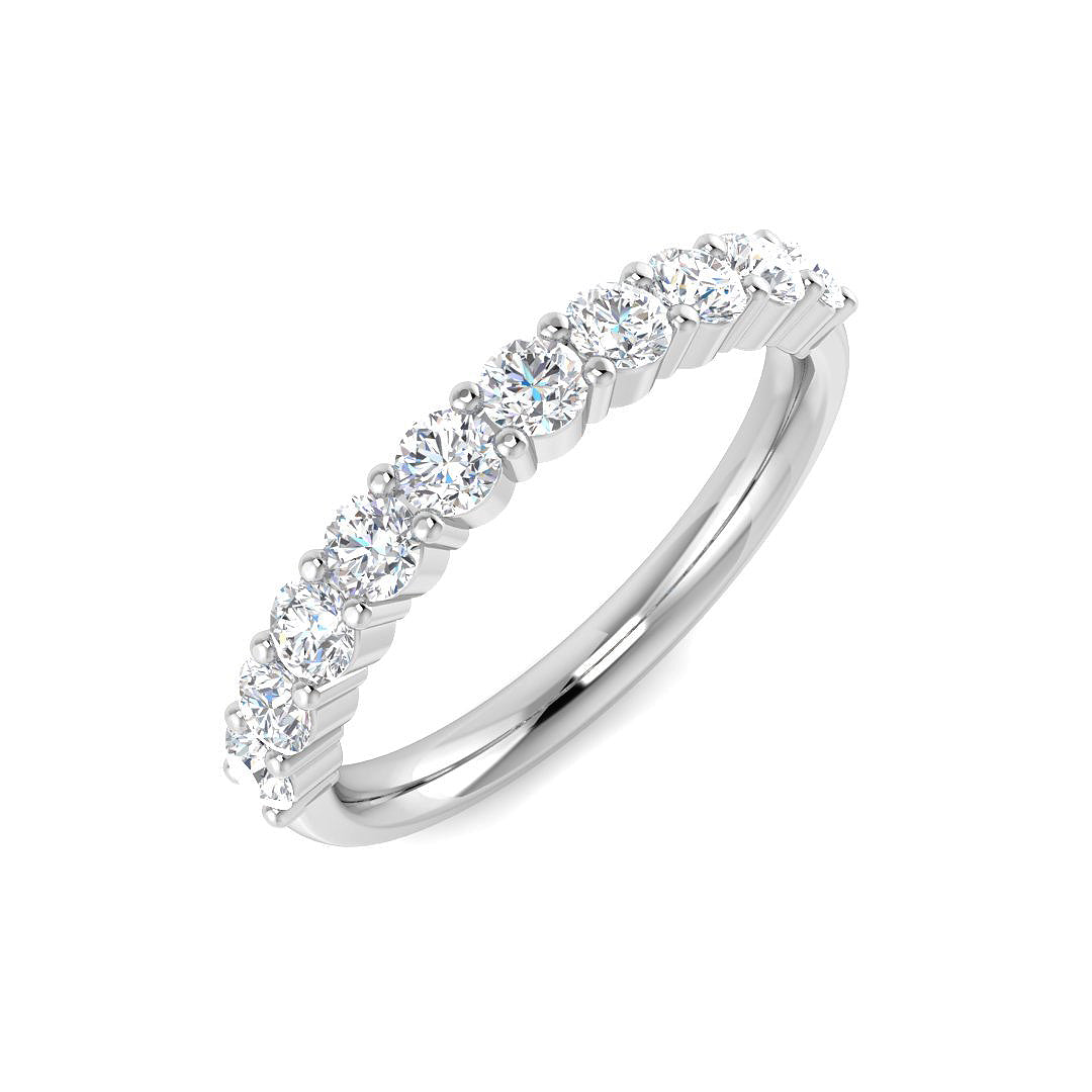 Half Eternity Diamond Ring 0.77ct – SR4961 – 9k White Gold
