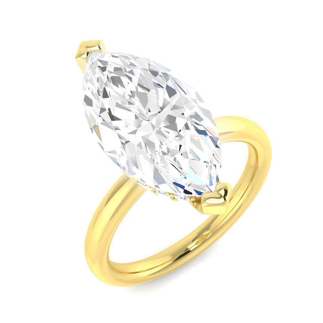 Engagement Lab-Grown Diamond Ring 5.28ct–5.31ct – SR5818 – 18k Yellow Gold
