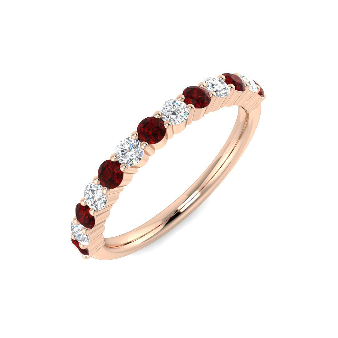 Half Eternity Diamond Ring 0.71ct–2.15ct – BJR0448~RY – 18k Rose Gold