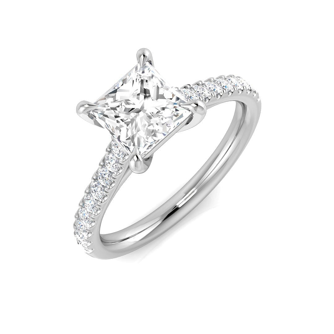 Engagement Diamond Ring 1.18ct–1.45ct – SR1111 – 18k White Gold