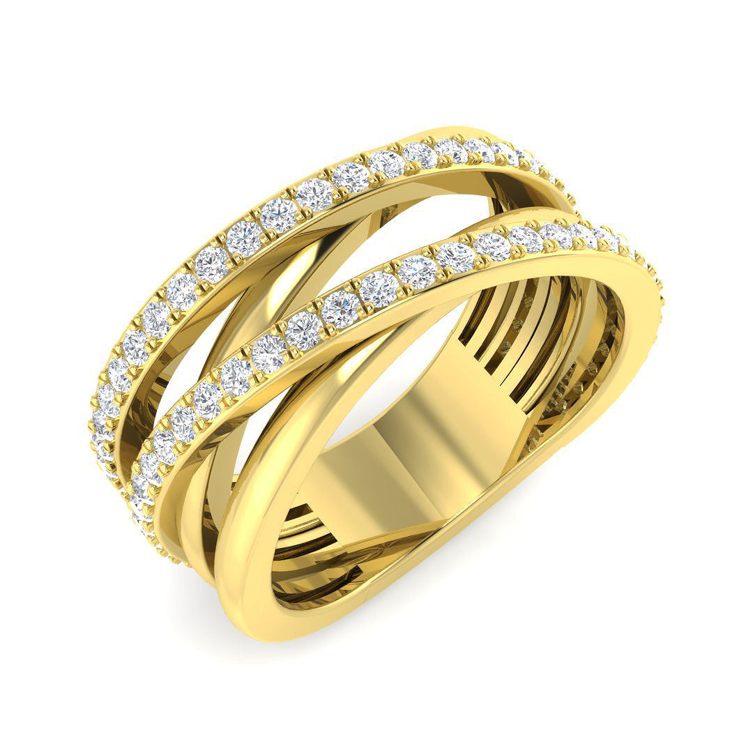 Fancy Diamond Ring 0.78ct – SR4655 – 18k Yellow Gold