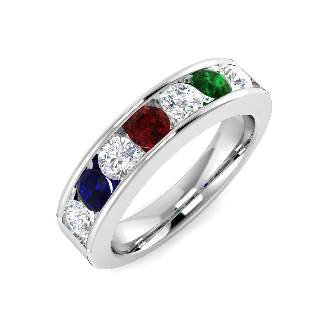 Ruby Diamond Ring 1.13ct – BJR0423~MIX – 18k White Gold