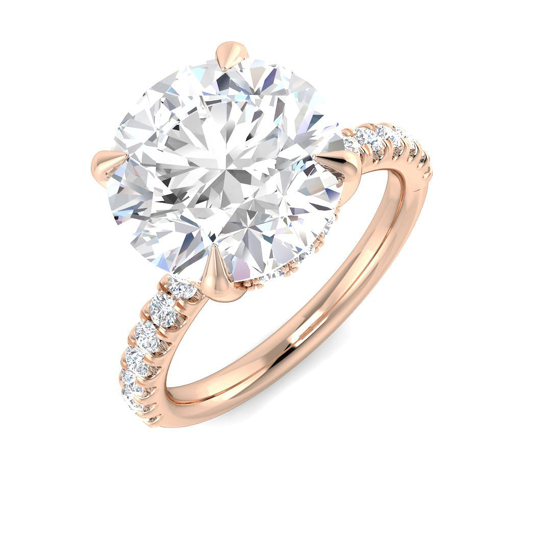 Engagement Lab-Grown Diamond Ring 5.45ct–5.46ct – SR5840 – 18k Rose Gold