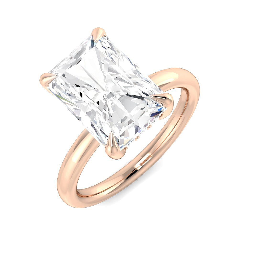 Engagement Lab-Grown Diamond Ring 4.22ct–4.26ct – SR6001 – 18k Rose Gold