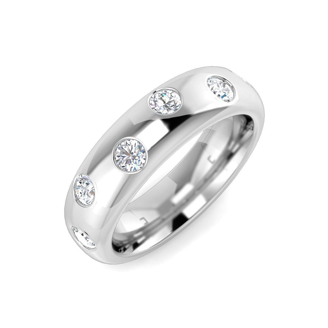 Half Eternity Diamond Ring 0.56ct – SR5926 – 18k White Gold