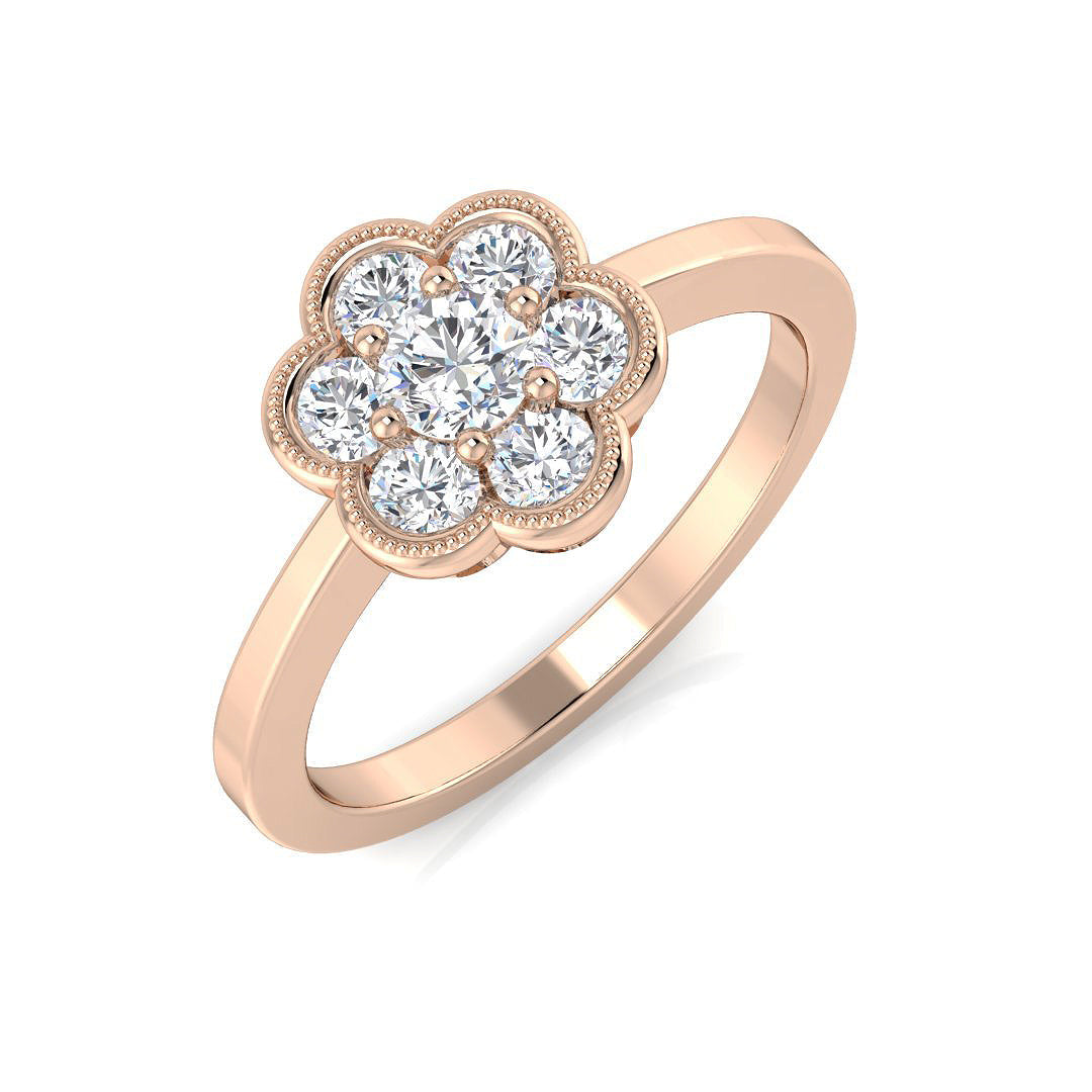 Multi Stone Diamond Ring 0.3ct–1.89ct – SR5077 – 18k Rose Gold