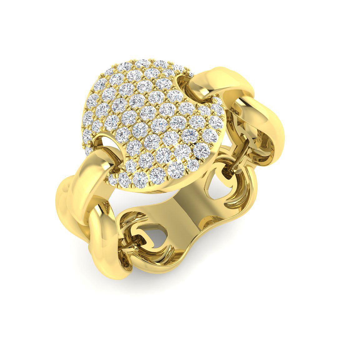 Fancy Diamond Ring 0.55ct – SR4665 – 18k Yellow Gold