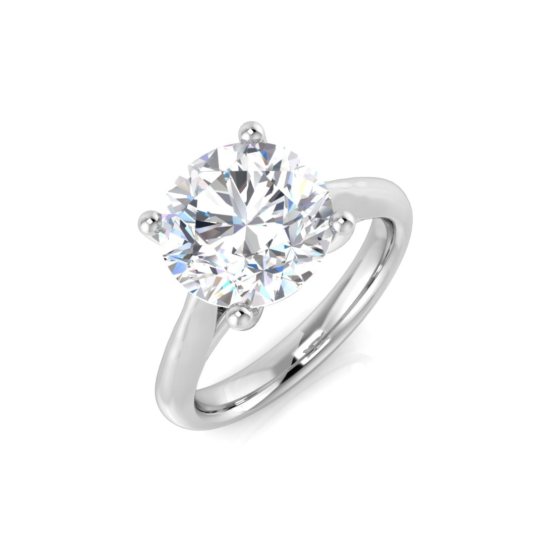 Engagement Lab-Grown Diamond Ring 4.01ct – SR127 – 18k White Gold