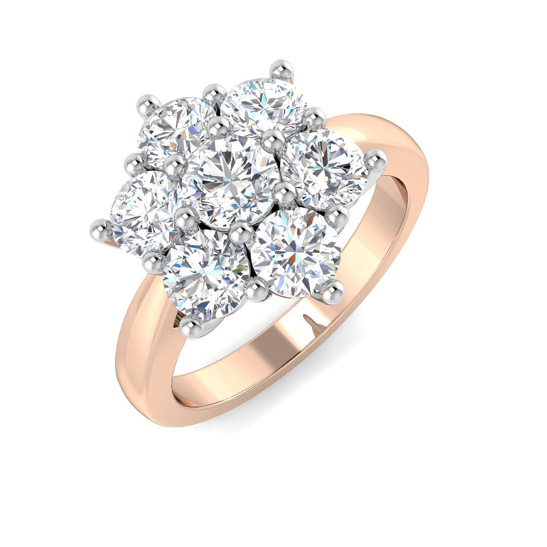 Multi Stone Diamond Ring 0.22ct–4.79ct – SL8523 – 18k Rose Gold