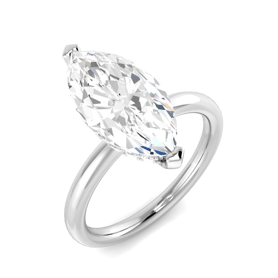 Engagement Lab-Grown Diamond Ring 3.23ct–3.24ct – SR5835 – 18k White Gold
