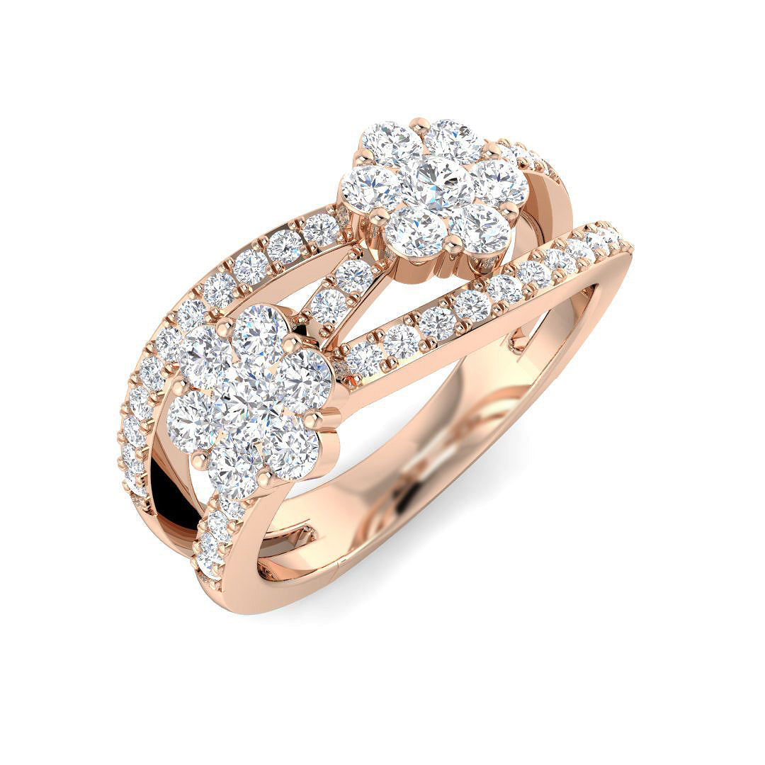 Fancy Diamond Ring 0.78ct – SR1612 – 18k Rose Gold