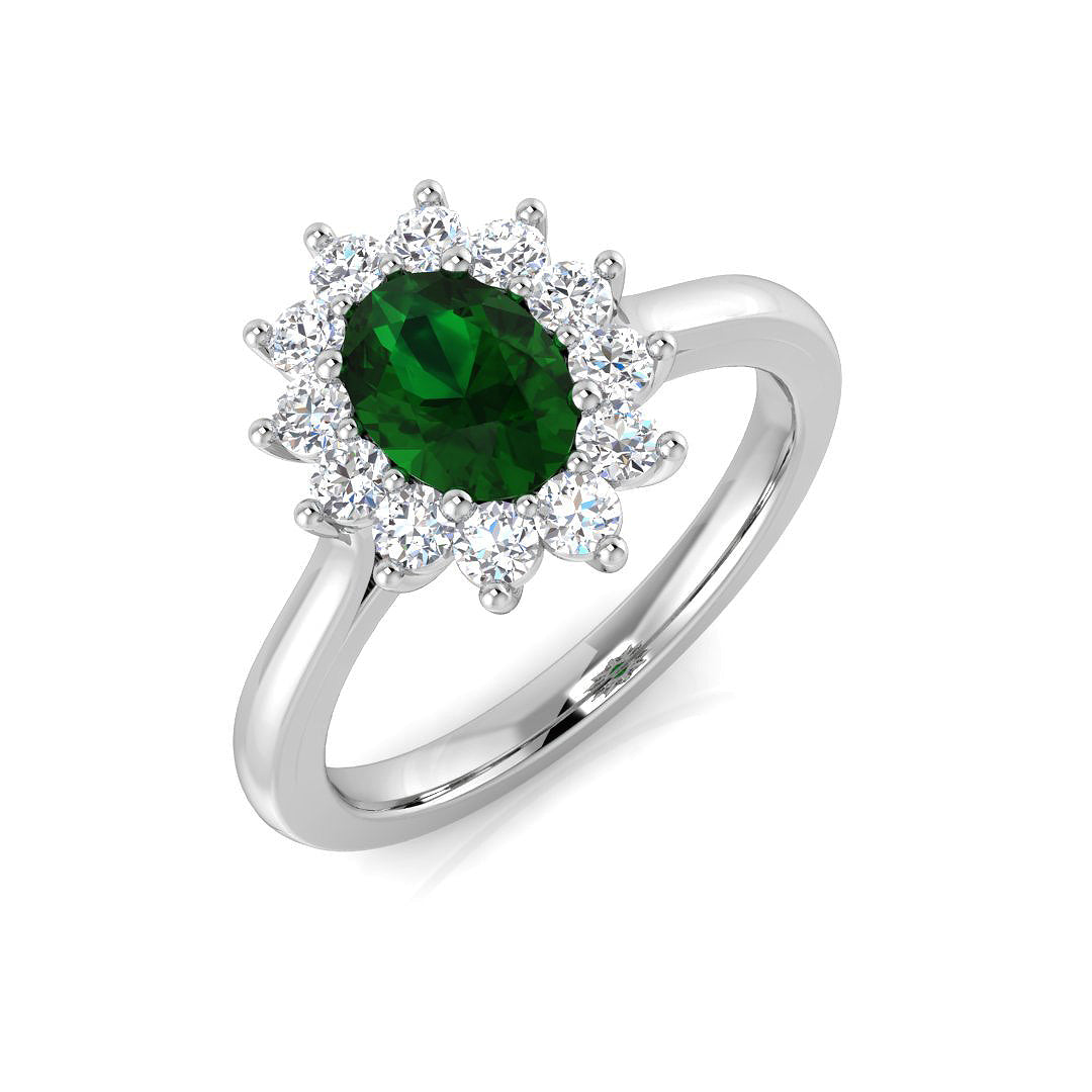 Cluster Diamond Ring 1.05ct–4.26ct – SL8276~EM – 18k White Gold