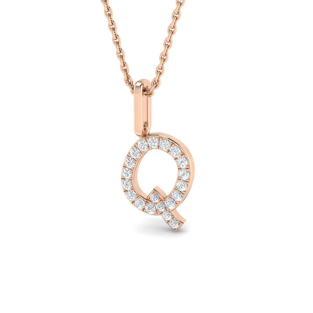 Initials Diamond Ring 0.15ct – SP5171-Q – 18k Rose Gold