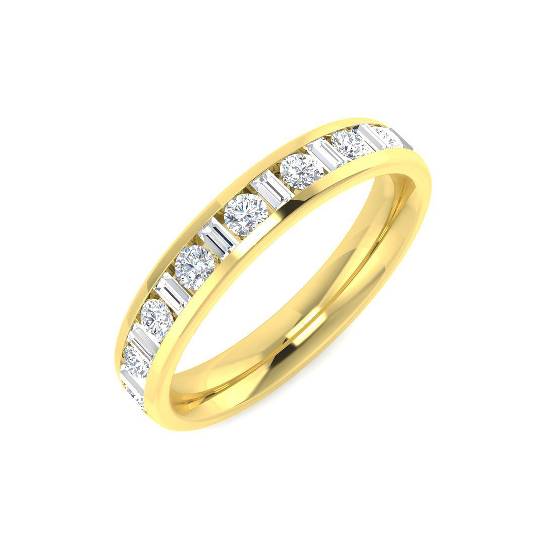 Half Eternity Diamond Ring 0.51ct – SR5721 – 18k Yellow Gold