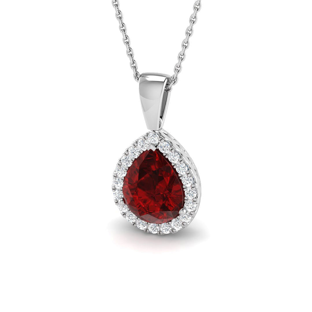 Ruby Diamond Ring 1.67ct–4.77ct – SP4458~RY – 18k White Gold