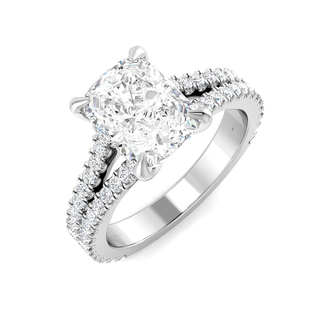 Engagement Lab-Grown Diamond Ring 2.61ct–5.74ct – SR4834 – 18k White Gold