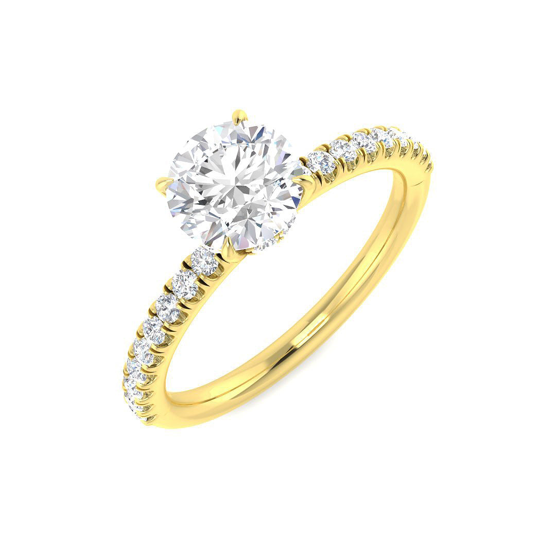 Engagement Lab-Grown Diamond Ring 1.29ct–1.34ct – SR5643 – 18k Yellow Gold