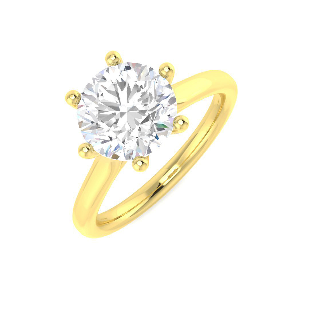 Engagement Lab-Grown Diamond Ring 2.0ct–2.04ct – SR5759-8.1 – 18k Yellow Gold
