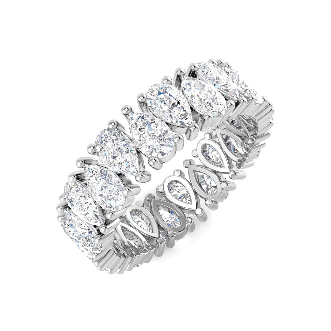 Full Eternity Lab-Grown Diamond Ring 3.79ct – SR6668 – 18k White Gold