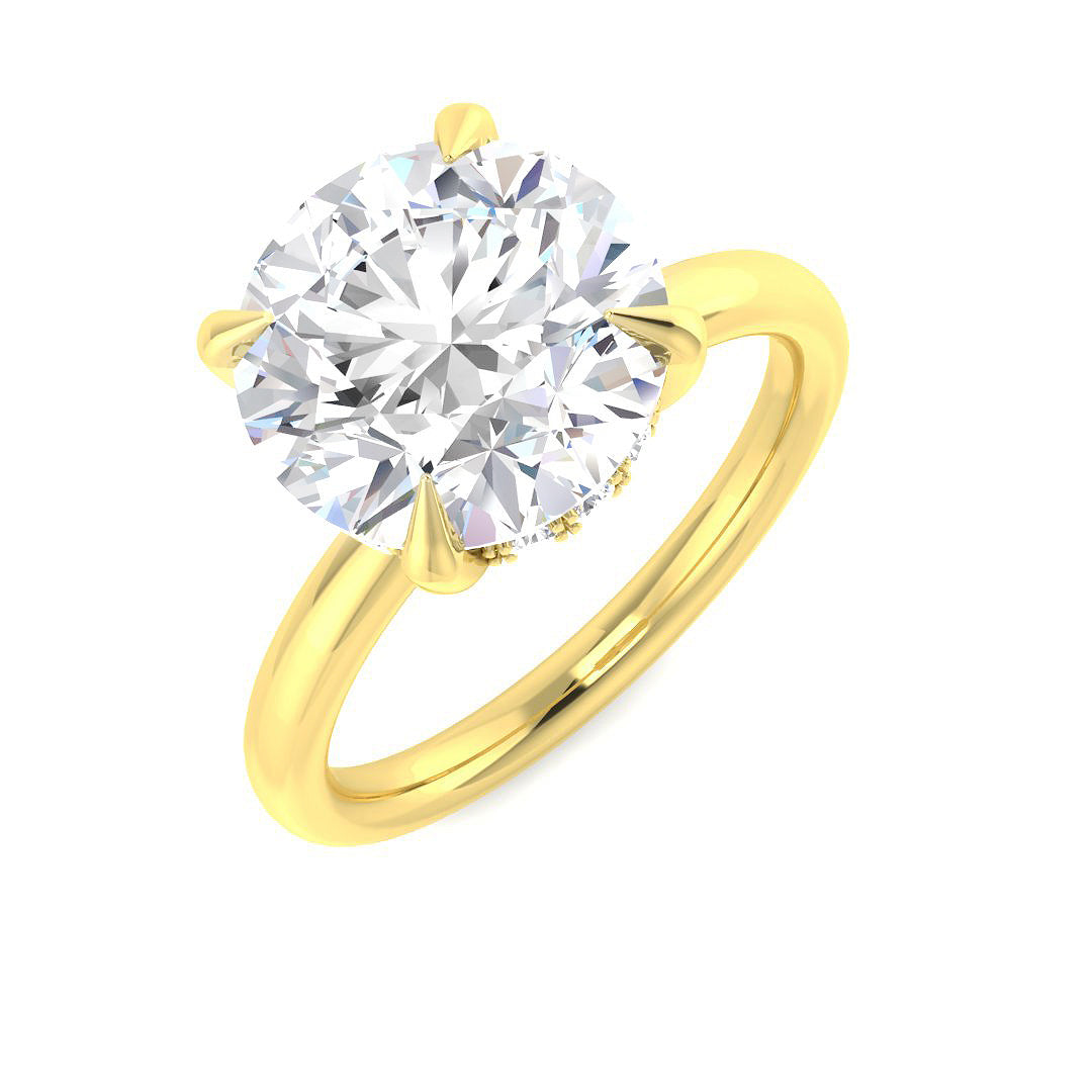 Engagement Lab-Grown Diamond Ring 4.17ct–4.18ct – SR5844 – 18k Yellow Gold