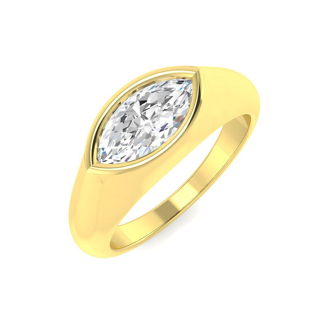 Engagement Lab-Grown Diamond Ring 1.0ct–1.03ct – SR5145 – 18k Yellow Gold