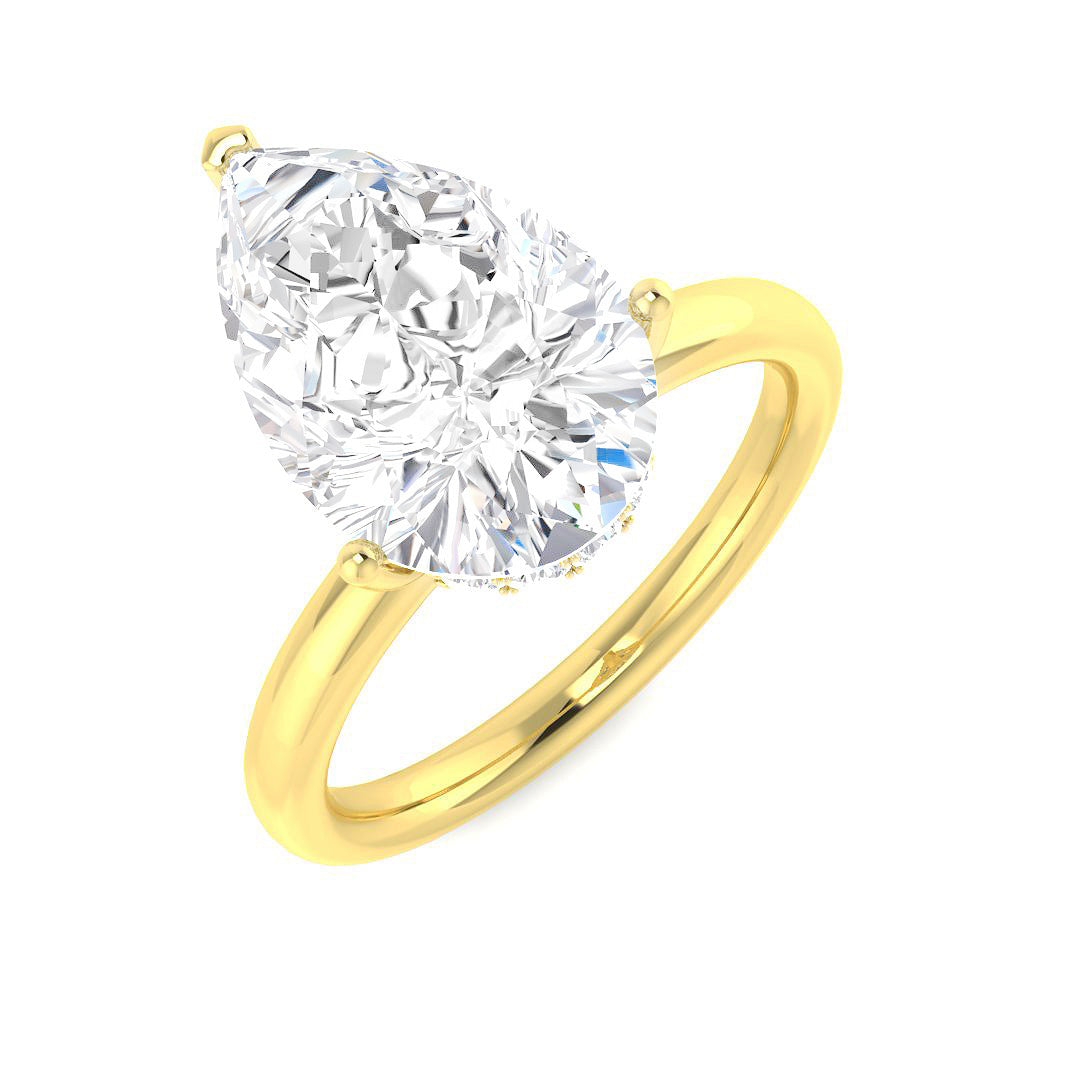 Engagement Lab-Grown Diamond Ring 4.21ct–4.24ct – SR5860 – 18k Yellow Gold