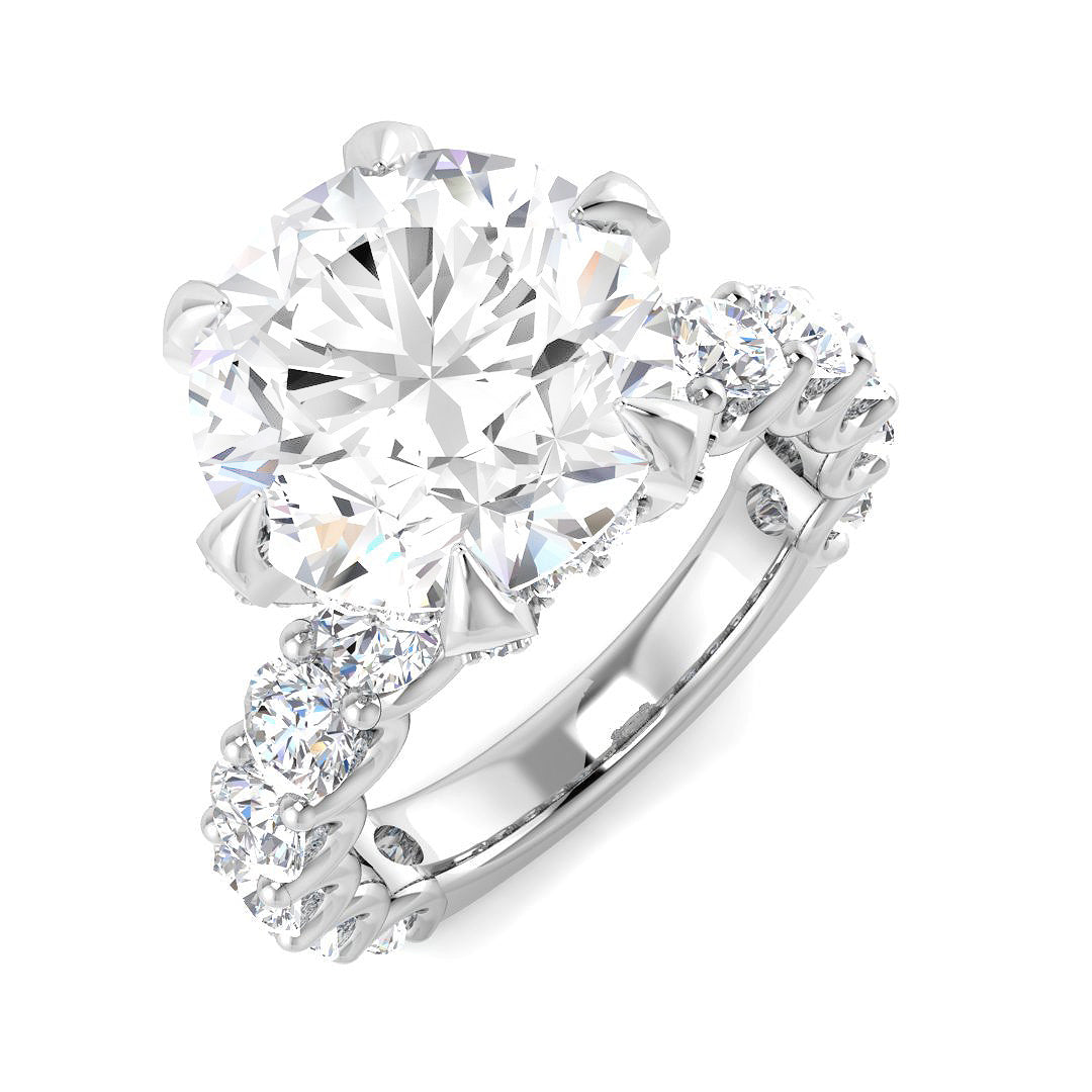 Engagement Lab-Grown Diamond Ring 3.77ct–7.87ct – SR4678 – 18k White Gold