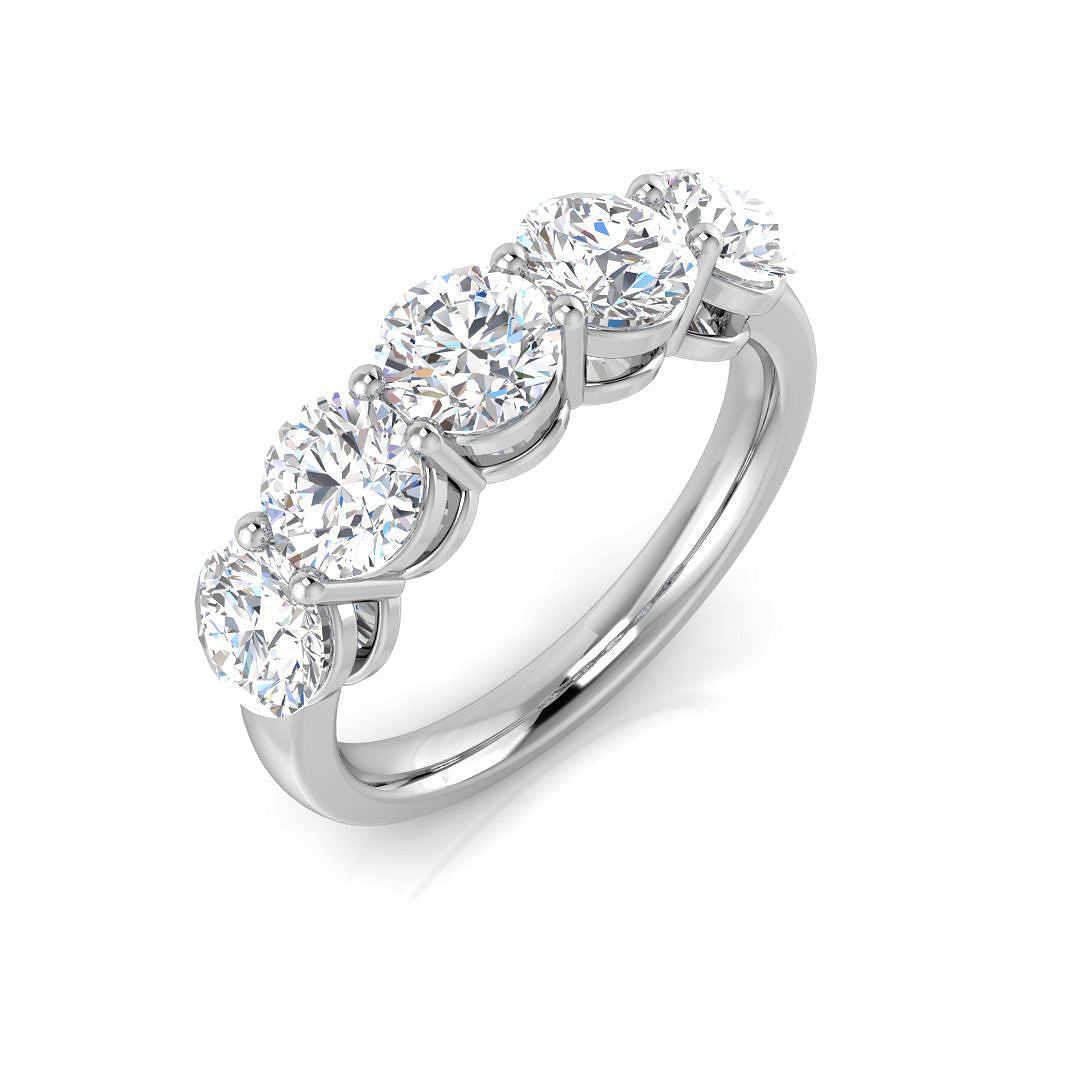 Five Stone Diamond Ring 2.0ct–2.05ct – SL8942 – 18k White Gold