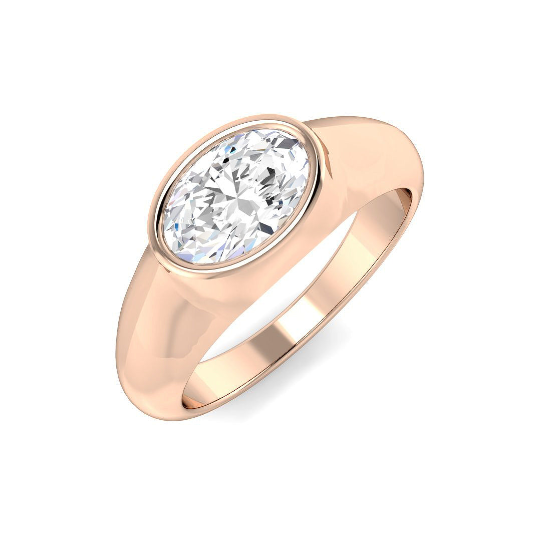 Engagement Lab-Grown Diamond Ring 1.0ct–1.03ct – SR5178 – 18k Rose Gold