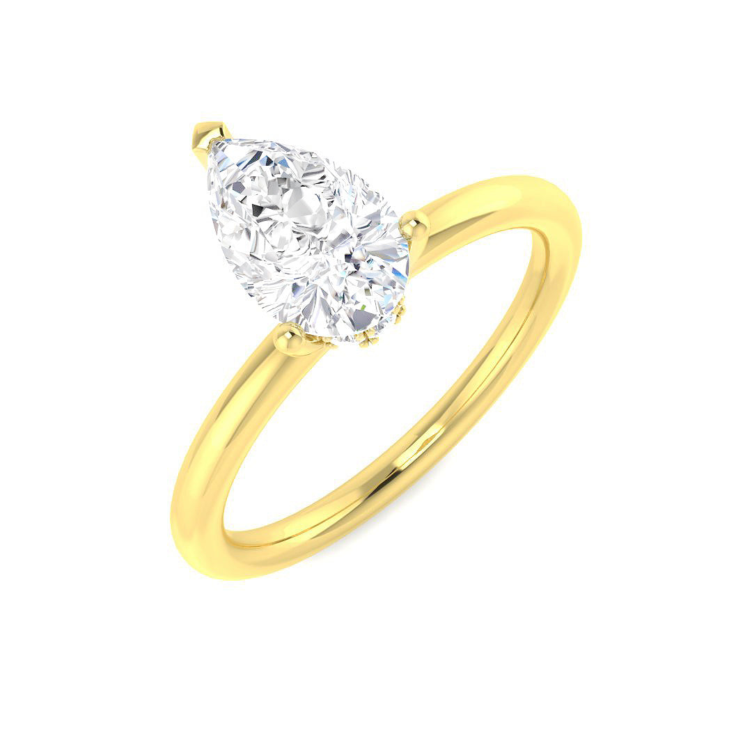 Engagement Lab-Grown Diamond Ring 1.12ct – SR5704 – 18k Yellow Gold