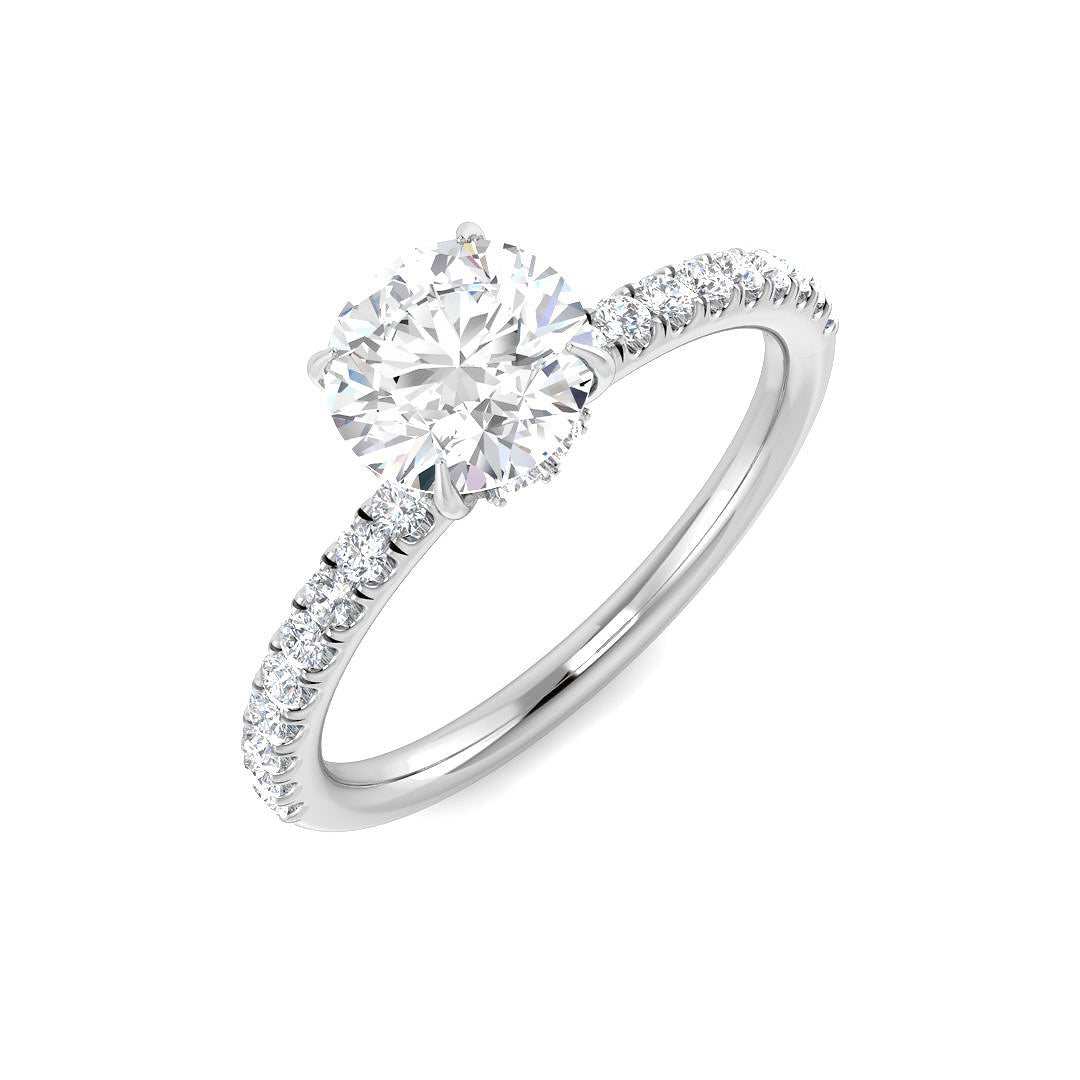 Engagement Lab-Grown Diamond Ring 1.28ct–1.35ct – SR5054 – 18k White Gold