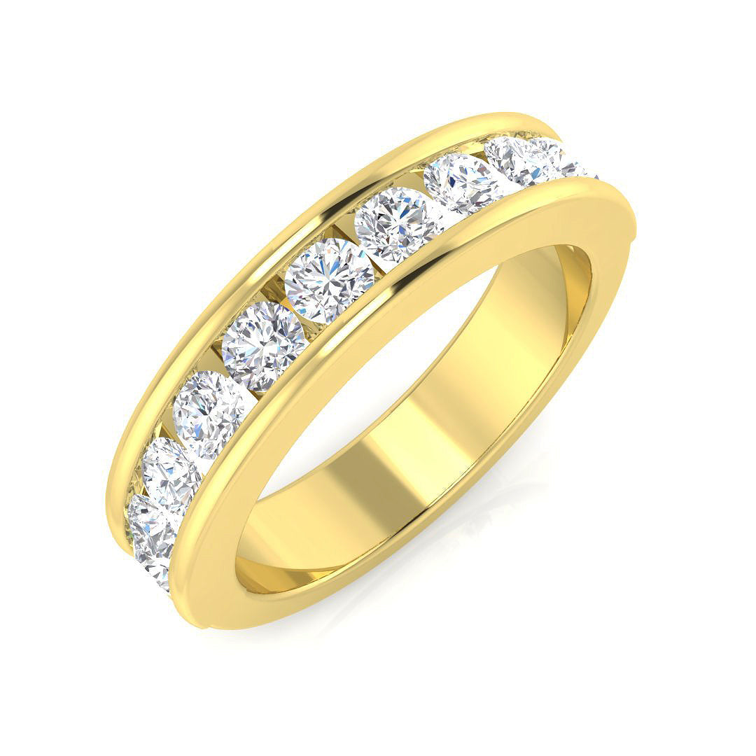 Half Eternity Diamond Ring 0.44ct–2.05ct – SR7946 – 18k Yellow Gold