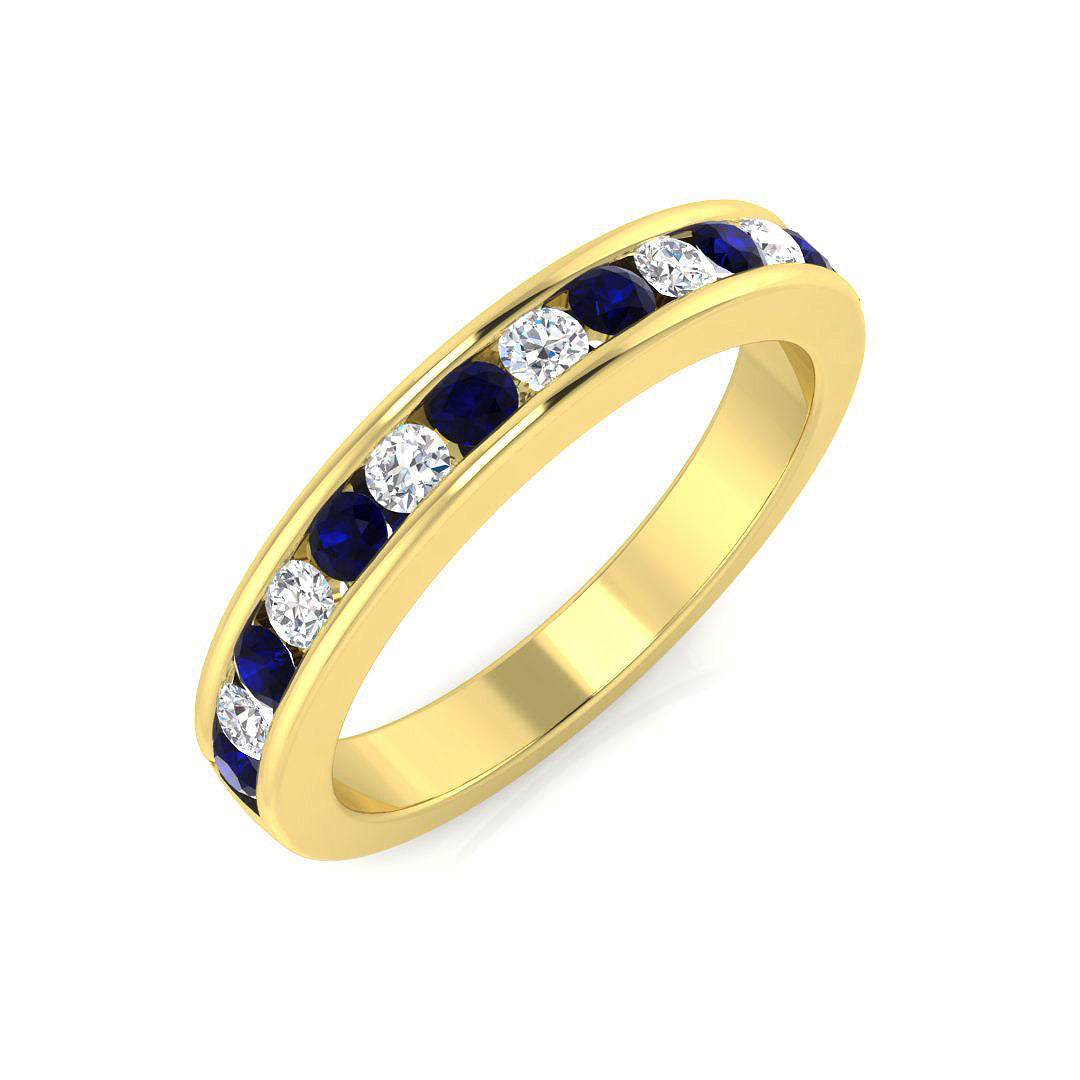 Half Eternity Diamond Ring 0.16ct–0.84ct – BJR0131~BS – 18k Yellow Gold