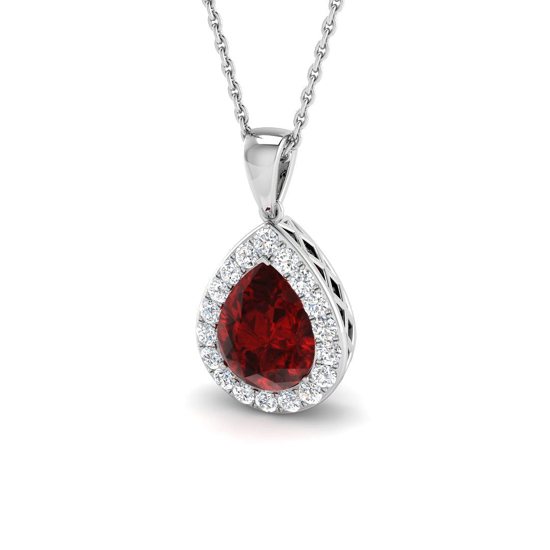 Ruby Diamond Ring 1.67ct–4.77ct – SP4458~RY – 18k White Gold