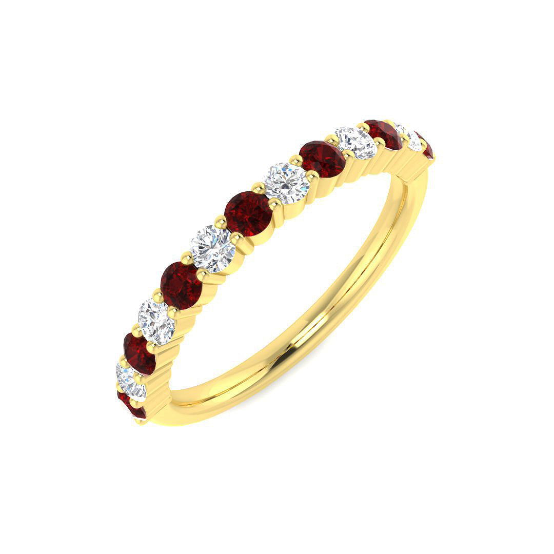 Half Eternity Diamond Ring 0.71ct–2.15ct – BJR0448~RY – 18k Yellow Gold