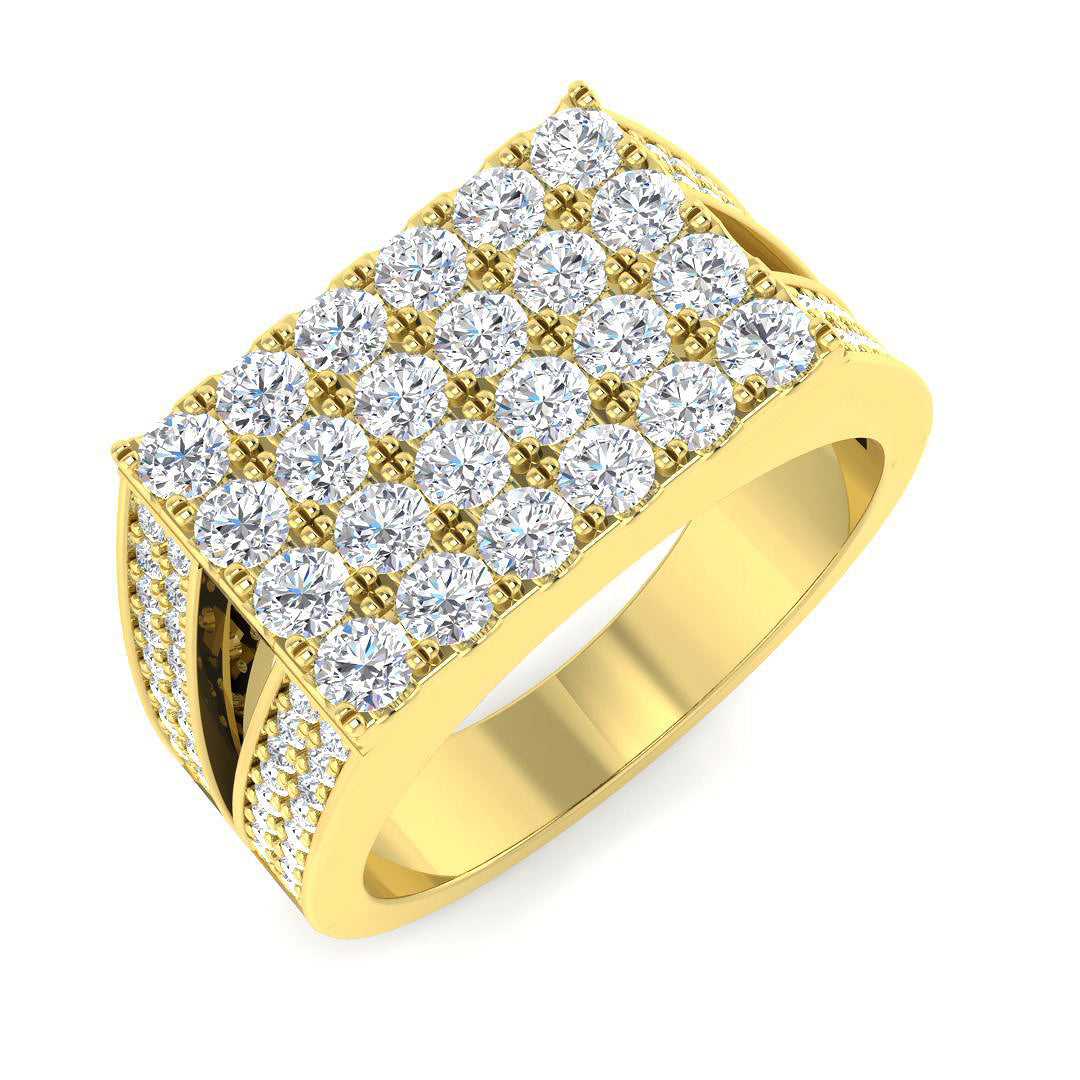 Signet Diamond Ring 1.94ct – SR4587 – 18k Yellow Gold