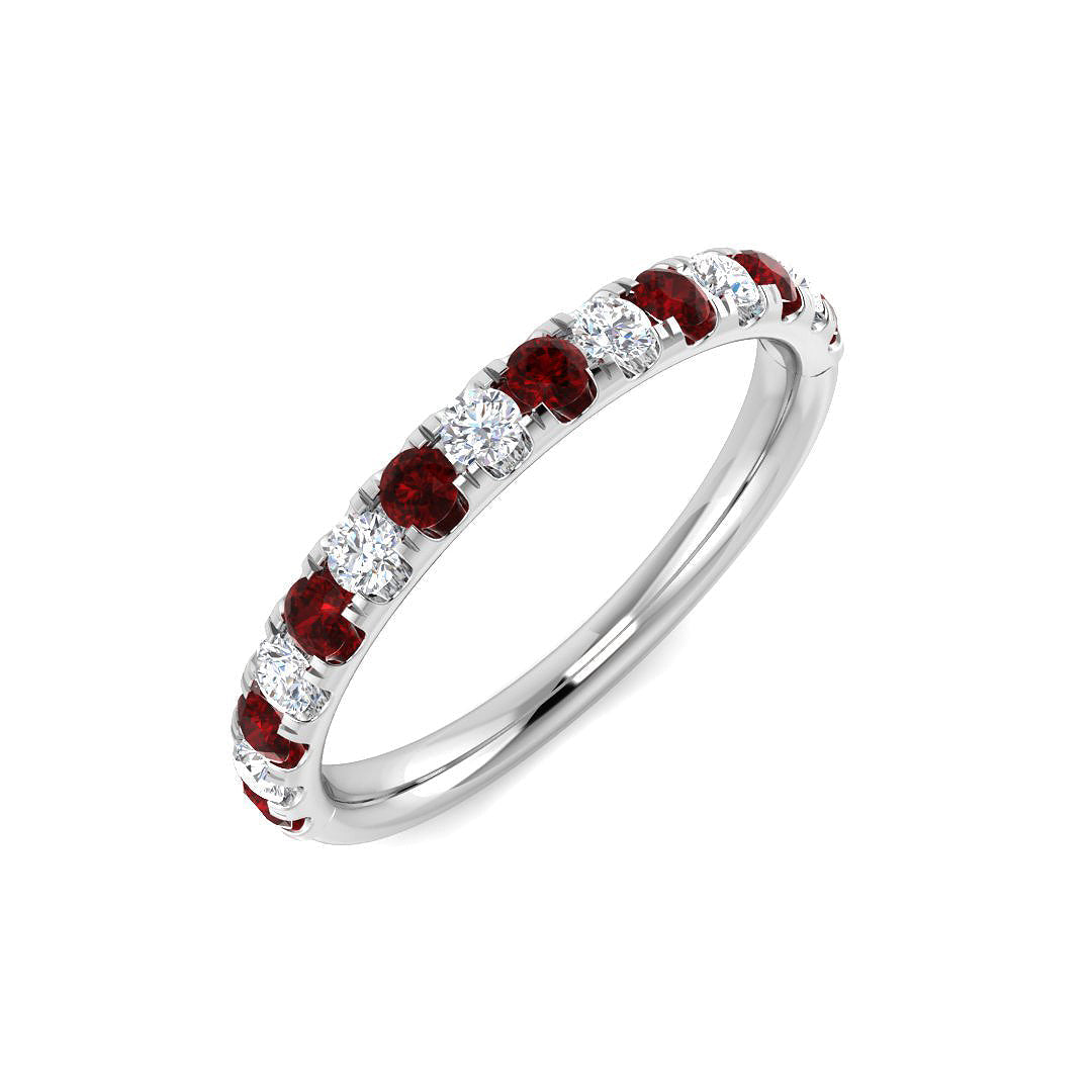Half Eternity Diamond Ring 0.5ct–0.6ct – SR7945~RY – 18k White Gold