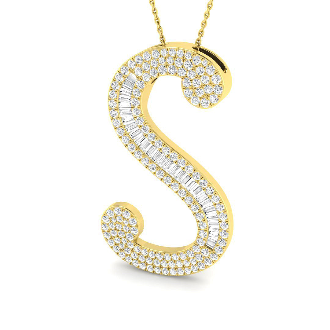 Initials Diamond Ring 2.26ct – SP6862-S – 18k Yellow Gold