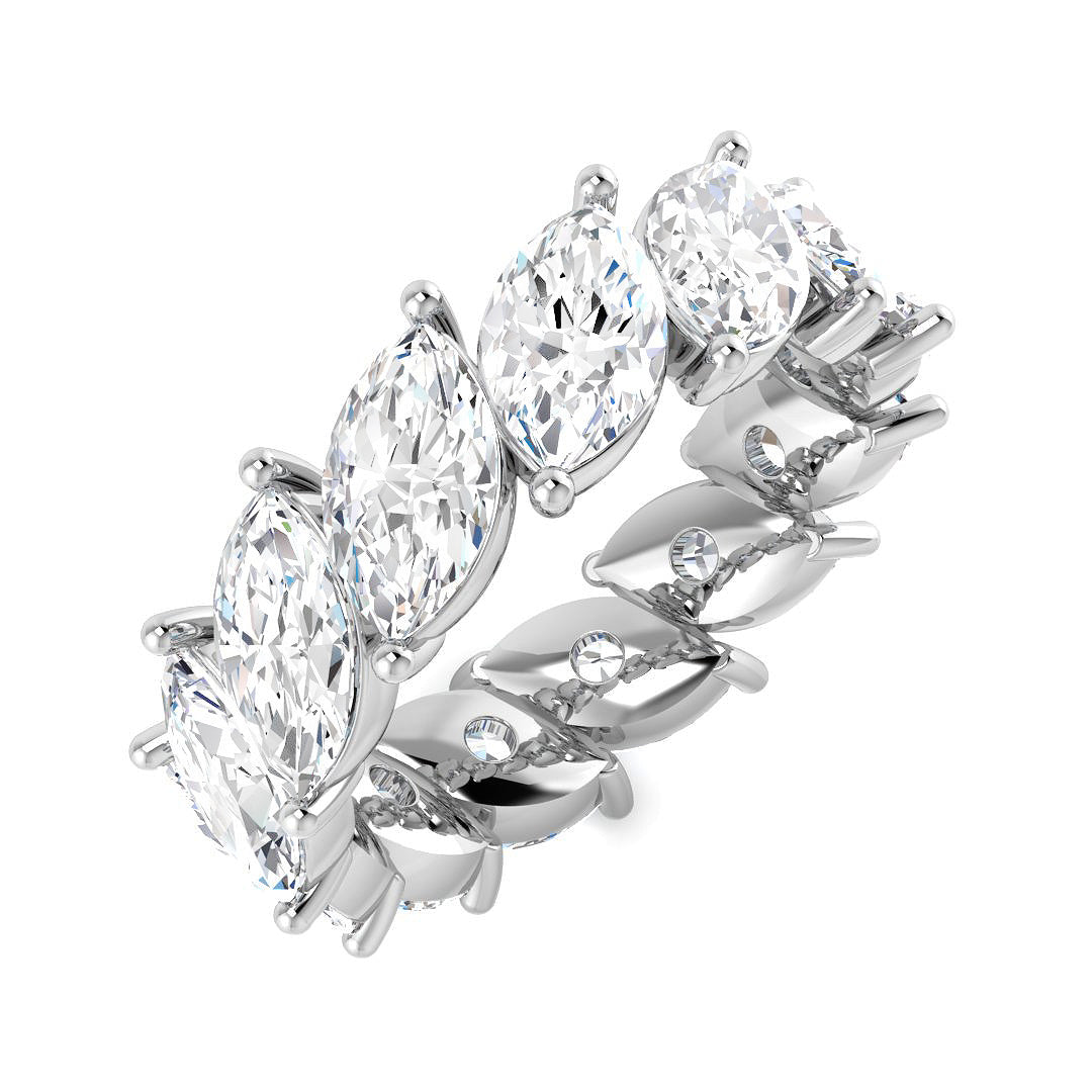 Full Eternity Lab-Grown Diamond Ring 7.03ct – SR6575 – 18k White Gold