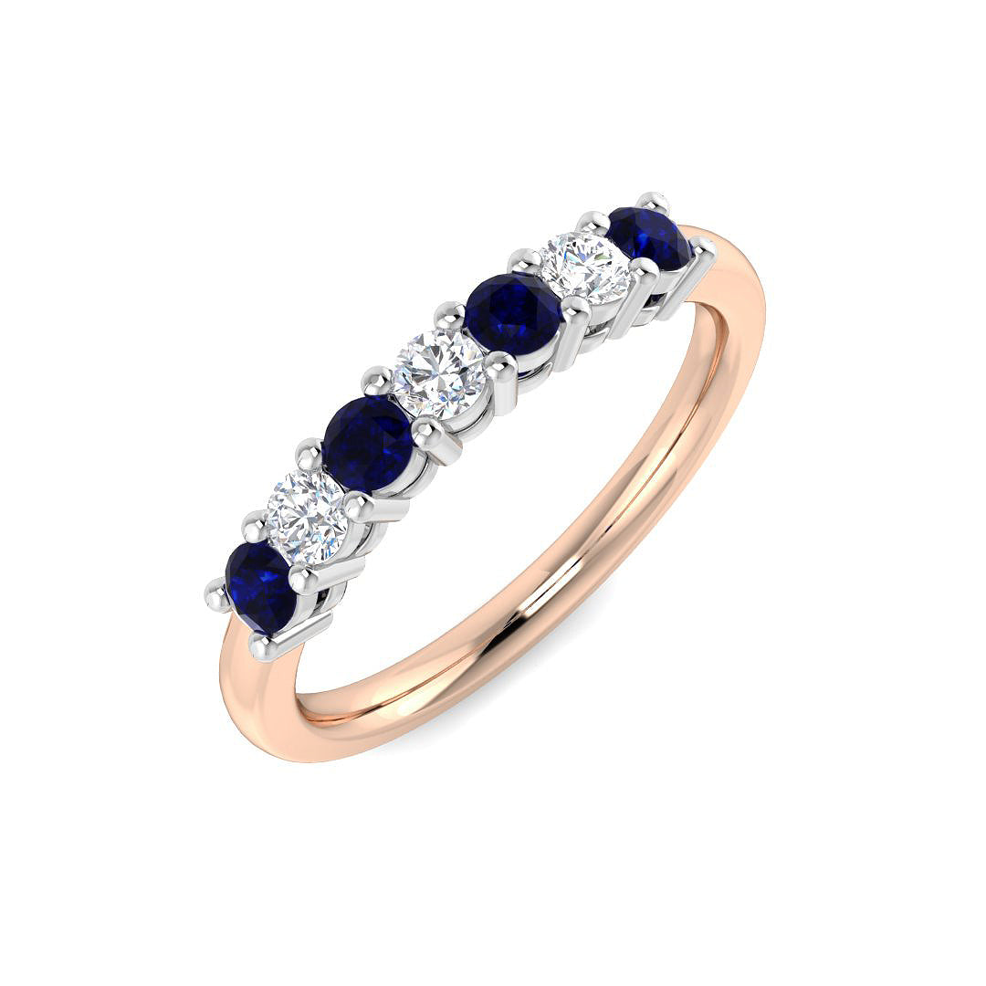 Multi Stone Diamond Ring 0.55ct–0.8ct – SL9059~BS – 18k Rose Gold