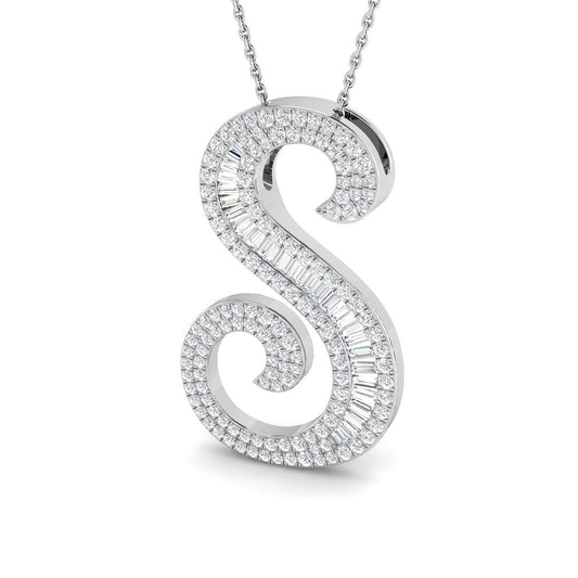 Initials Diamond Ring 1.1ct–1.8ct – SP5867-S – 18k White Gold